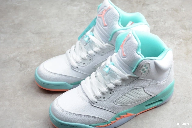 Rep TBkick Air Jordan Light Aqua 5 GS 440892-100 0723